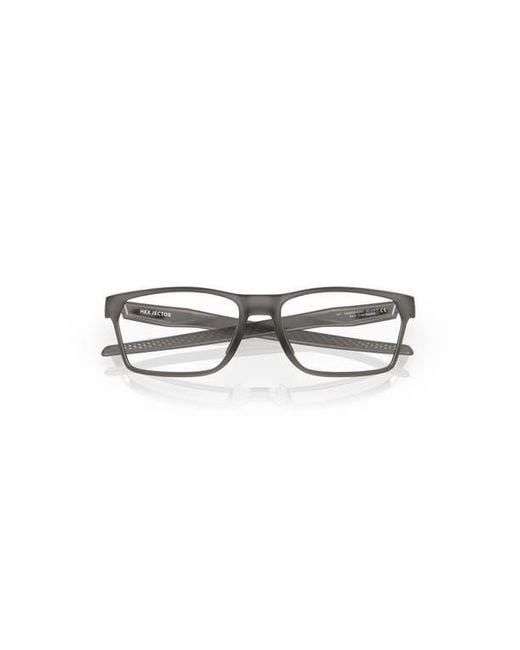 Oakley Gray 55Mm Rectangle Optical Glasses for men