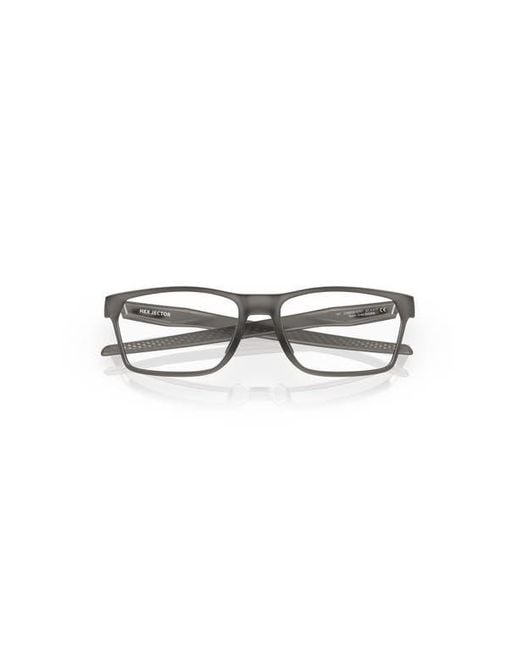 Oakley Gray 55Mm Rectangle Optical Glasses for men