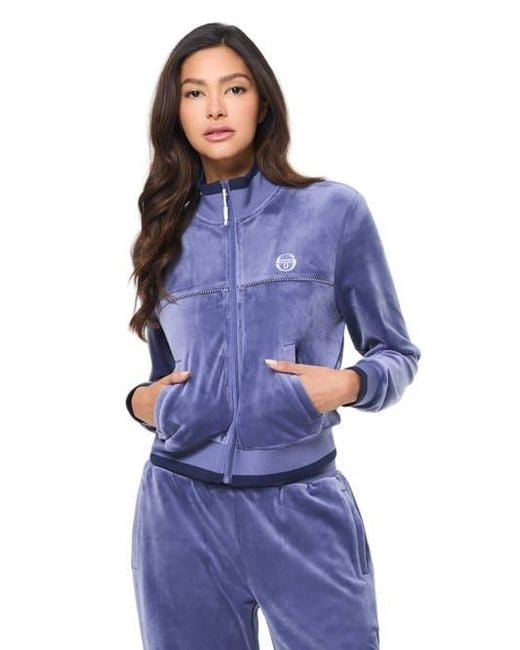 Sergio Tacchini Blue Leta Velour Jacket