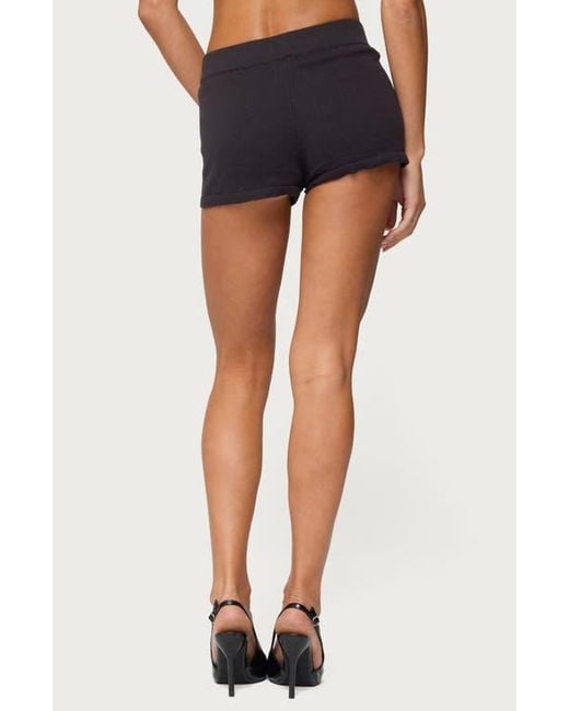 Edikted Blue Cierra Sequin Micro Shorts