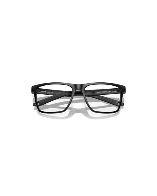 Costa Black 56Mm Rectangle Optical Glasses for men
