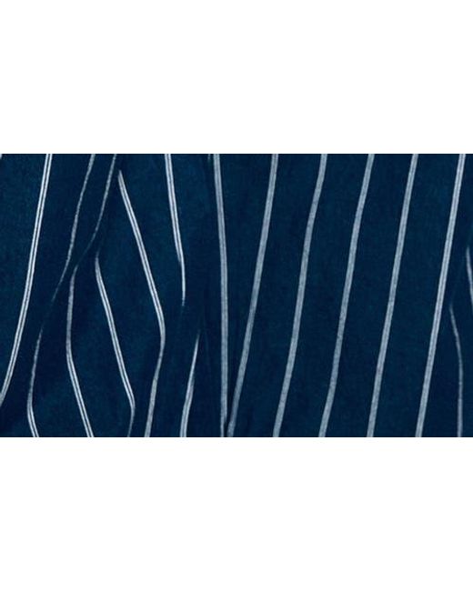 Mango Blue Stripe Drawstring Pants