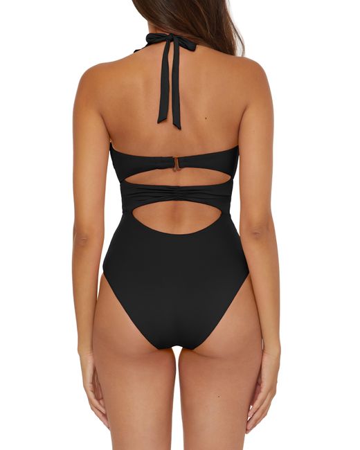 Soluna Black Ruffle Strappy One-piece Swimsuit