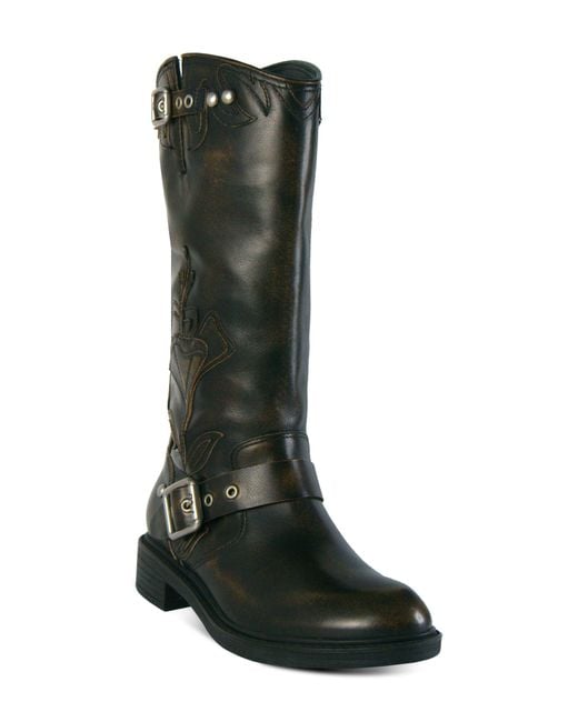 Ash Black Flax Moto Boot