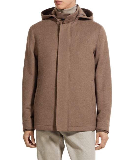 Zegna Brown Wool & Cashmere Jacket for men