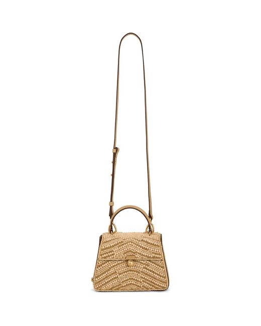 Cult Gaia Metallic Sybil Beaded Top Handle Bag