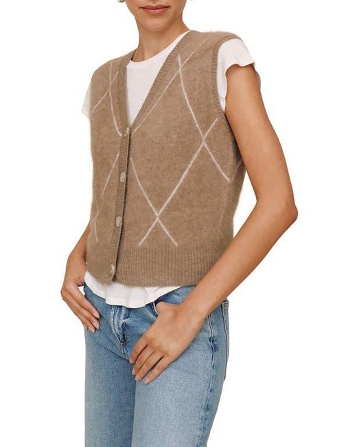 Bella Dahl Blue Argyle Sweater Vest