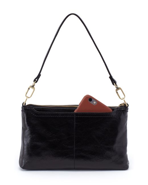 Hobo International Black Darcy Convertible Leather Crossbody Bag