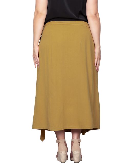 Standards & Practices Brown Wrap Maxi Skirt