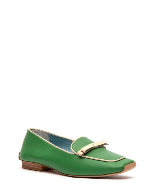 Frances Valentine Green Suzanne Bow Loafer