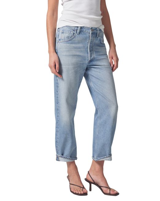 Citizens of Humanity Blue Dahlia Relaxed Bow Leg Jeans