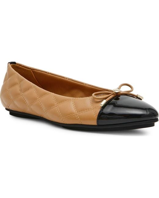 Anne Klein Black Luci Cap Toe Ballet Flat