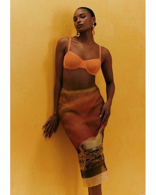 CUUP Orange The Balconette Mesh Underwire Bra