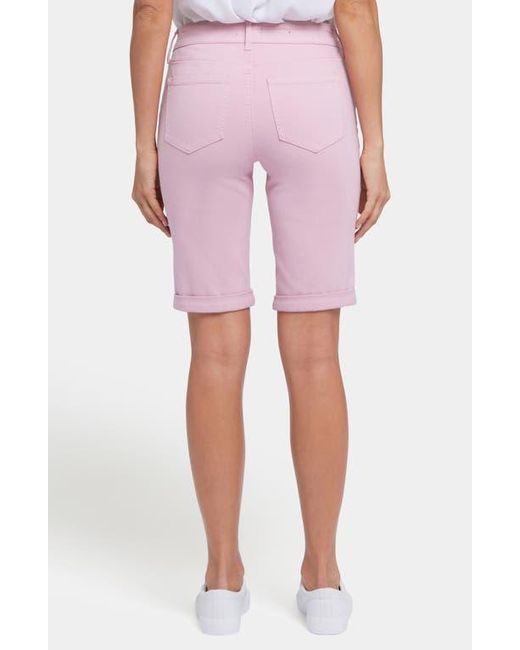 NYDJ Pink Briella Cuffed Bermuda Shorts