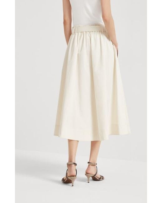 Brunello Cucinelli White Circle Skirt