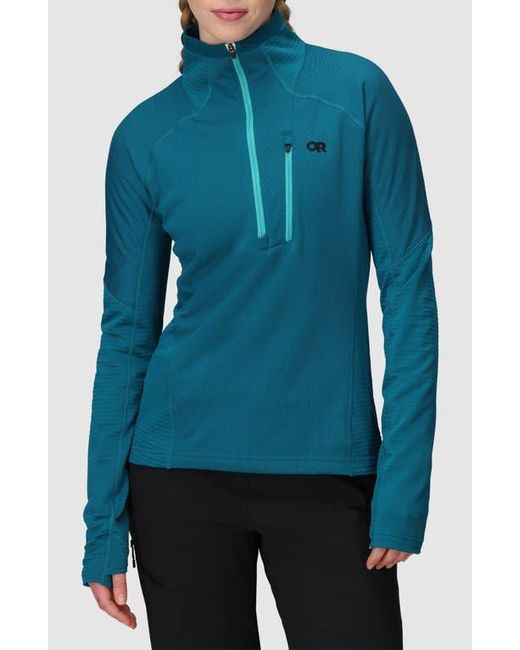 Outdoor Research Blue Deviator Fleece Half Zip Pullover