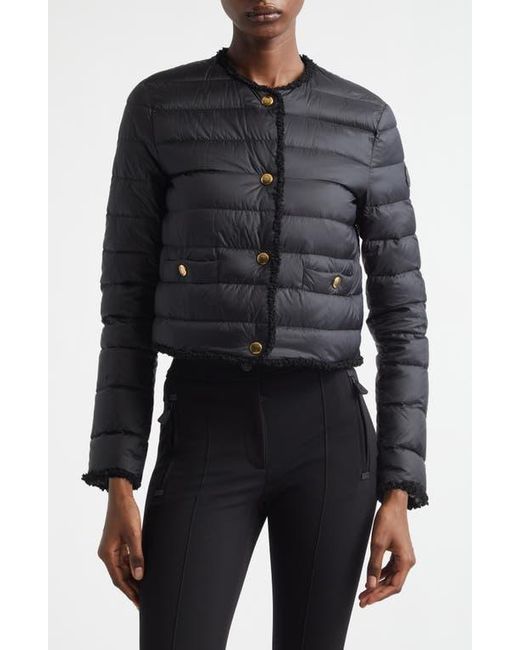 Moncler Black Fleurs Down Puffer Jacket