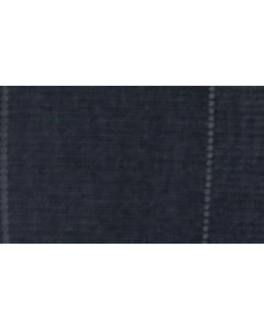 Mango Blue Chalk Stripe Straight Leg Trousers
