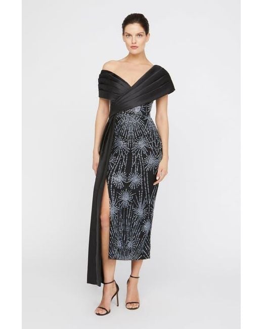 theia beaded cocktail dress Lala Sequin Beaded Mini Dress main image 1
