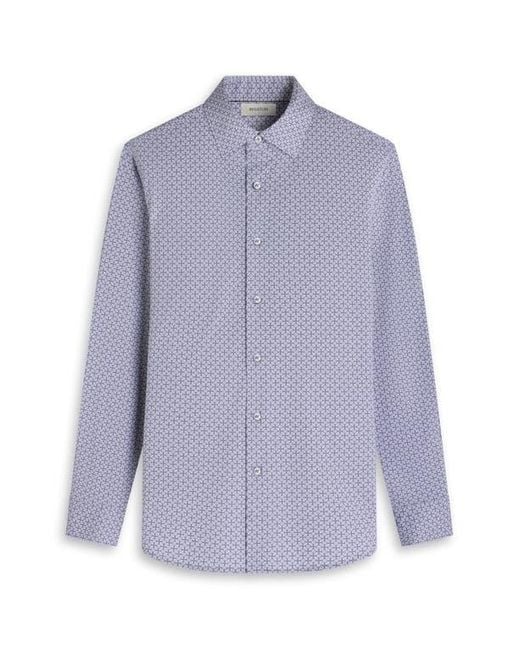 Bugatchi Blue James Ooohcotton Button-Up Shirt for men