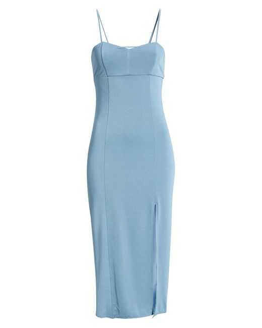 Open Edit Back Detail Knit Midi Dress In Blue Veil At Nordstrom Rack Lyst