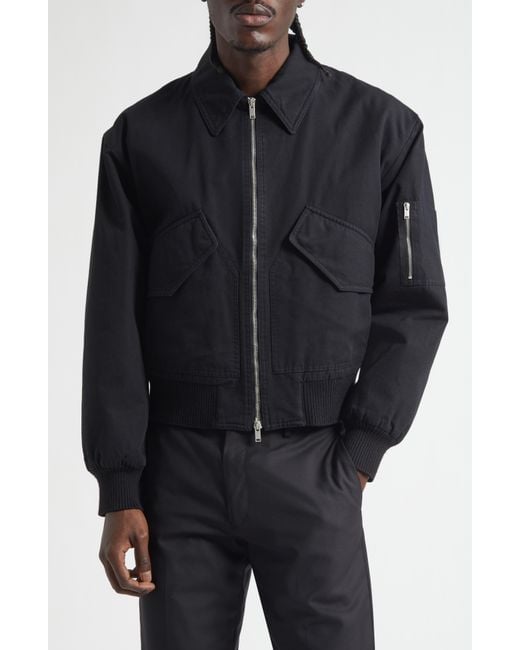 Second Layer Black Revival Water Repellent Flight Jacket for men