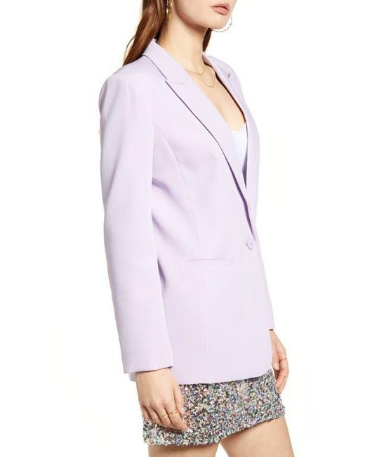 Endless Rose White Tailored Single Button Blazer