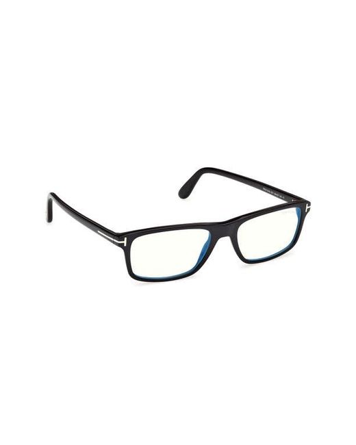 Tom Ford Brown 53Mm Rectangular Light Blocking Glasses for men