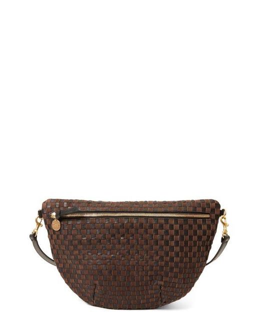 Clare V. Brown Grande Woven Leather Belt Bag
