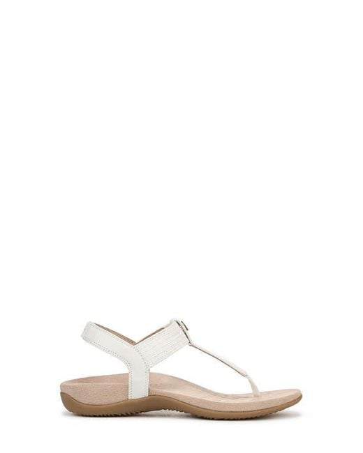 Vionic White Brea T-Strap Sandal