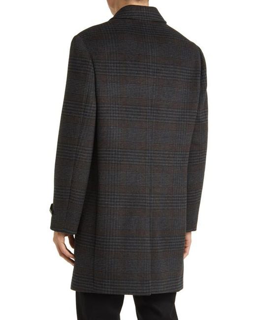 Hart Schaffner Marx Black Armitage Wool Blend Topcoat for men