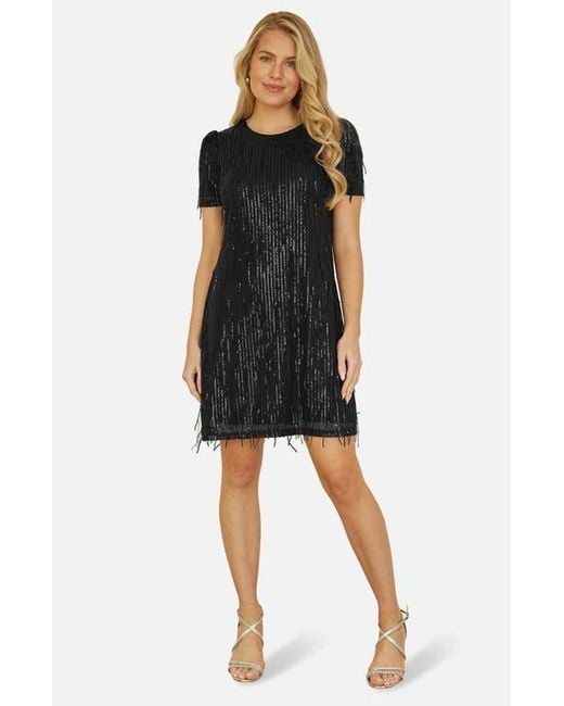 black glitter tunic dress Black Velvet Sequin Dress - Sizes 8 to 26