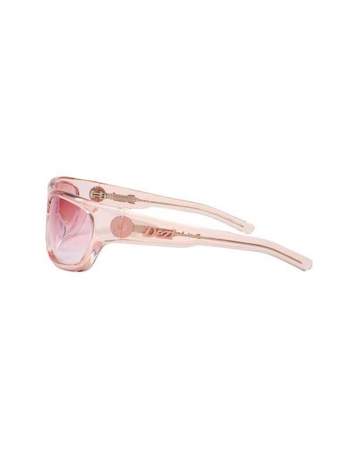 DEZI Pink Tints Out 61Mm Gradient Wrap Sunglasses
