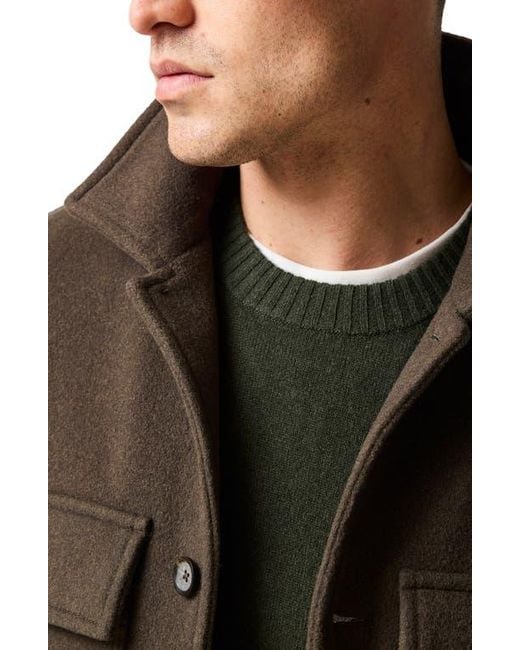 Rodd & Gunn Black Windsoe Virgin Wool Blend Trucker Jacket for men