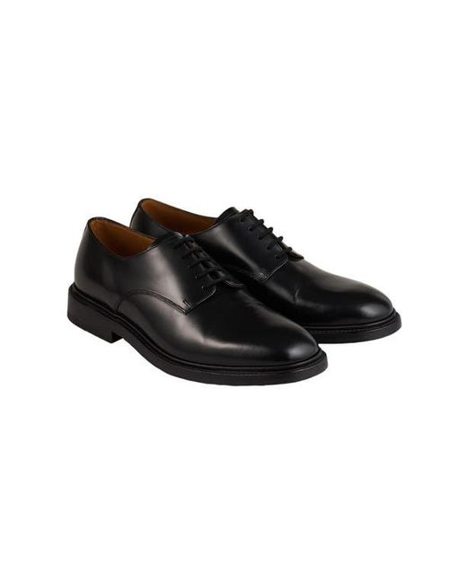 Sandro Black Glazed Leather Derbies for men