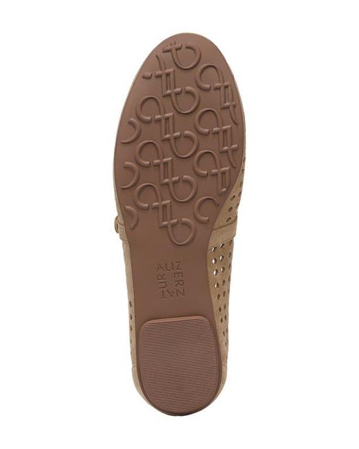 Naturalizer Brown Aria Perforated Mary Jane Flat