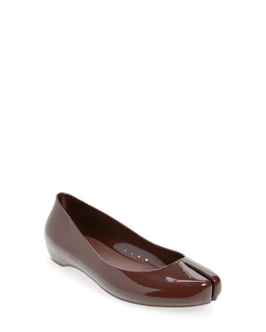 Jeffrey Campbell Brown Fixed Split Toe Jelly Flat