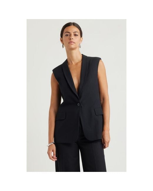 Nordstrom Blue Shawl Lapel Blazer Vest