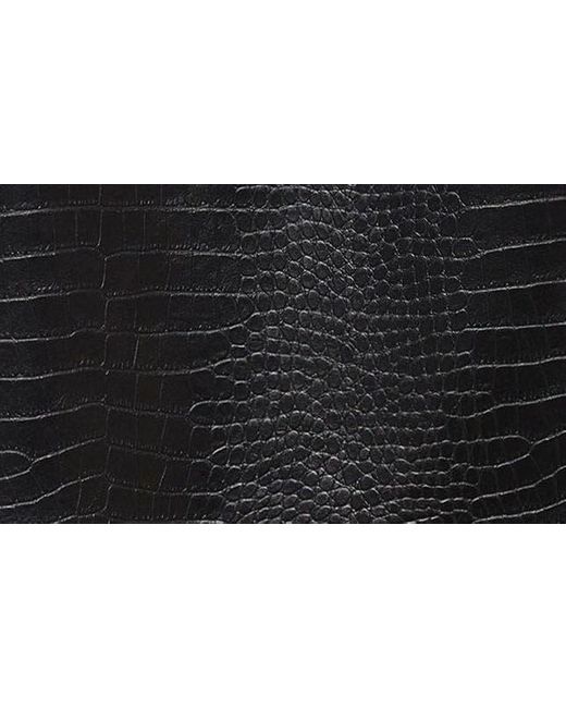 Mango Gray Croc Embossed Faux Leather Miniskirt