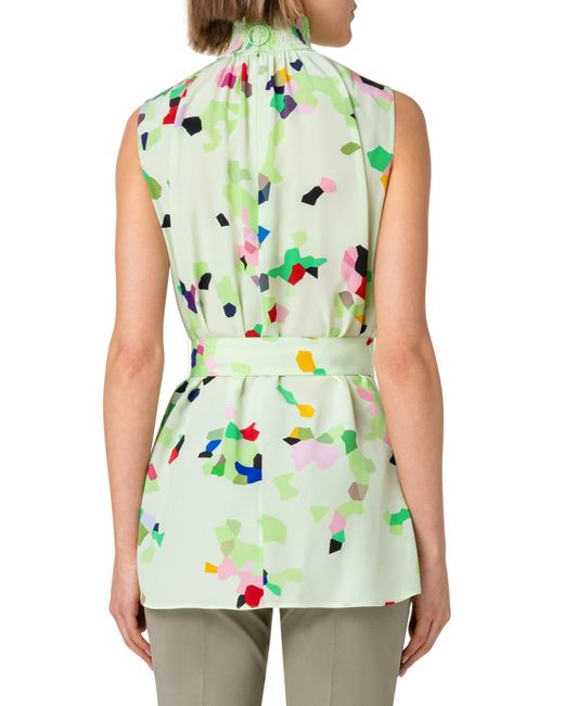 Akris punto scarf silk blouse cheap
