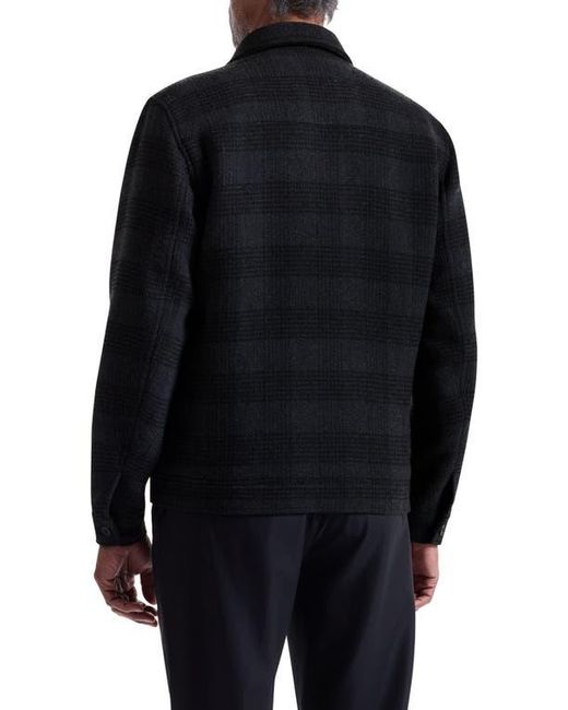 Bugatchi Black Glen Plaid Jacket for men