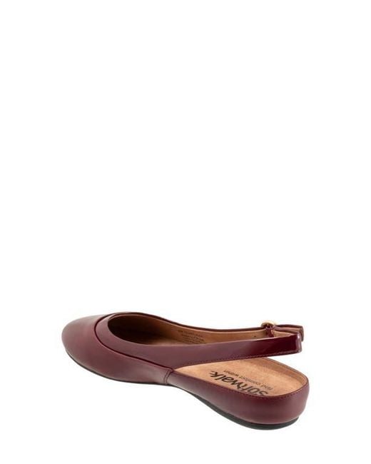 Softwalk® Red Sheffield Slingback Flat
