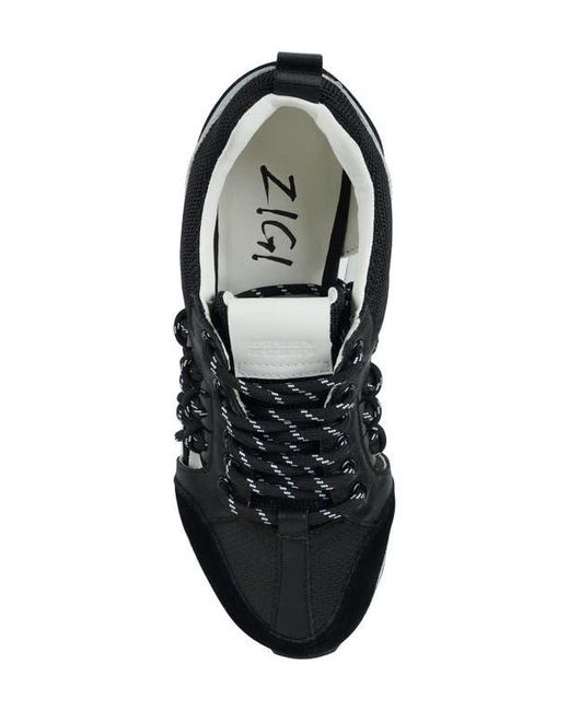 Zigi Black Dynamo Platform Wedge Sneaker