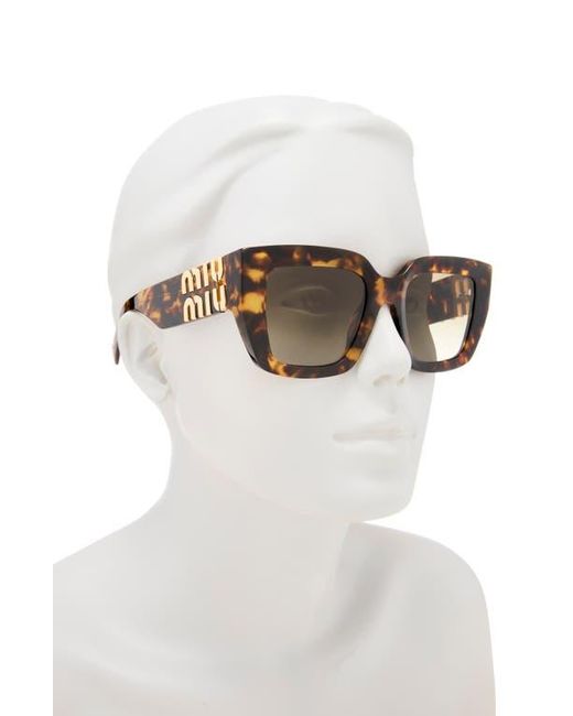 Miu Miu 51Mm Gradient Square Sunglasses in Brown | Lyst display picture 1
