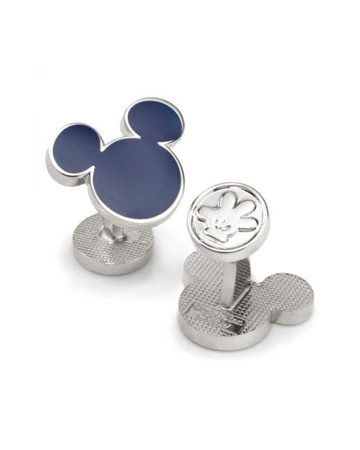 Cufflinks Inc. Blue Mickey Mouse Silhouette Cuff Links for men