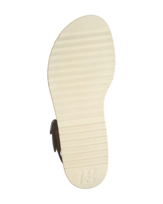 Paul Green Brown Tippi Ankle Strap Platform Wedge Sandal