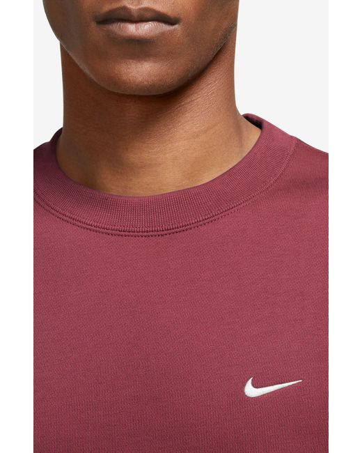 Nike Red Solo Swoosh Oversize Crewneck Sweatshirt for men