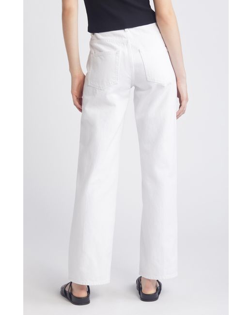 FRAME White The Slouchy Straight Leg Jeans