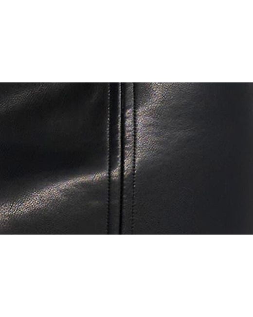 Naked Wardrobe Black Faux Leather Miniskirt
