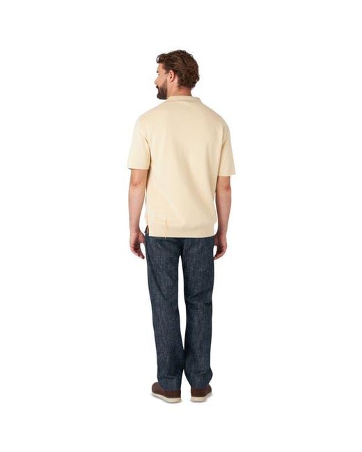 Fortela Brown Laight 3/4 Zip Short Sleeve Polo for men